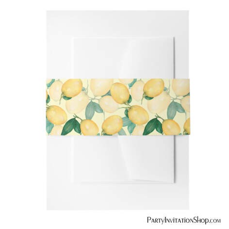Rustic Tuscan Lemons and Greenery Collection - PARTY INVITATION SHOP