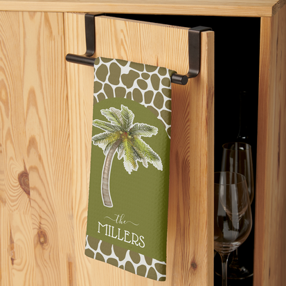 Tropical Palm Tree Animal Print Kitchen Towel 