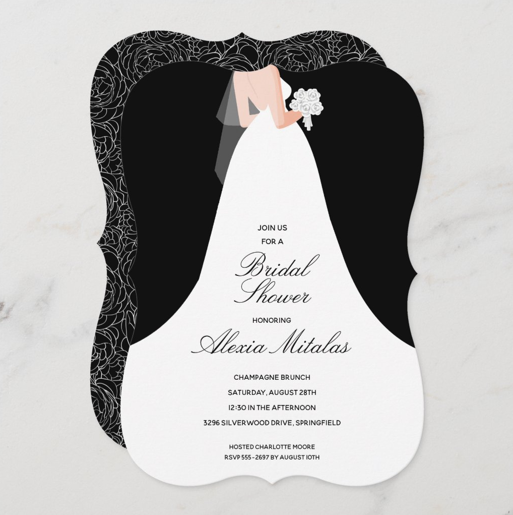 elegant bridal shower invitations