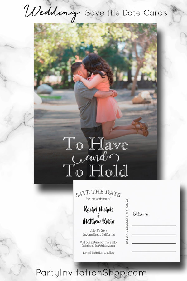 Wedding Save the Date Postcards with your Photo! PartyInvitationShop.com
