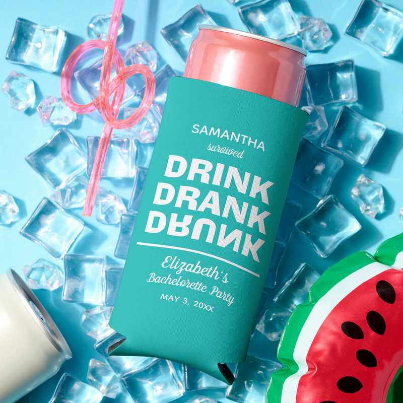 Drink Drank Drunk Bachelorette Party Seltzer Can Coolers