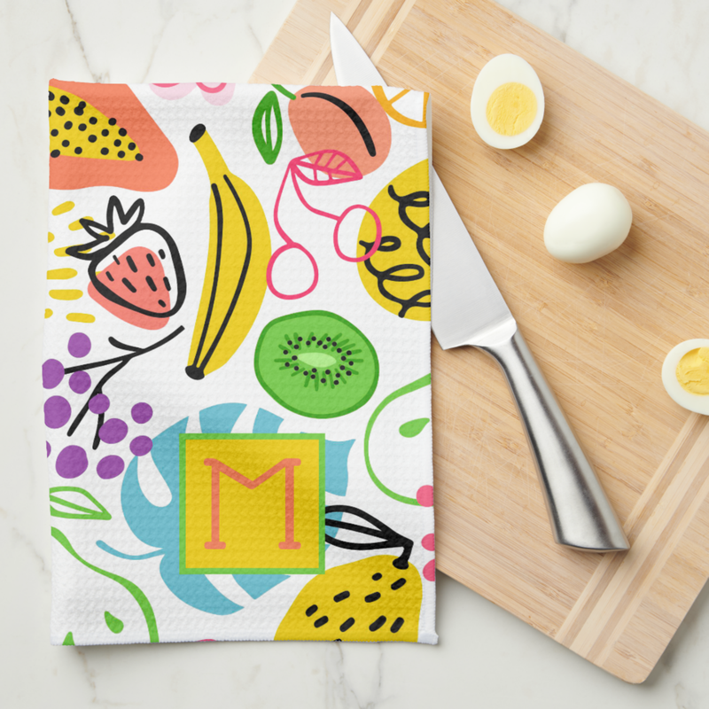 Hand Painted Fruit Pattern Kitchen Towel