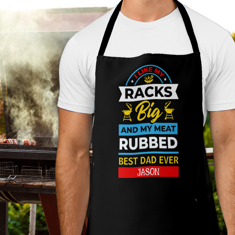 Best Dad Ever Black All-Over Print Apron