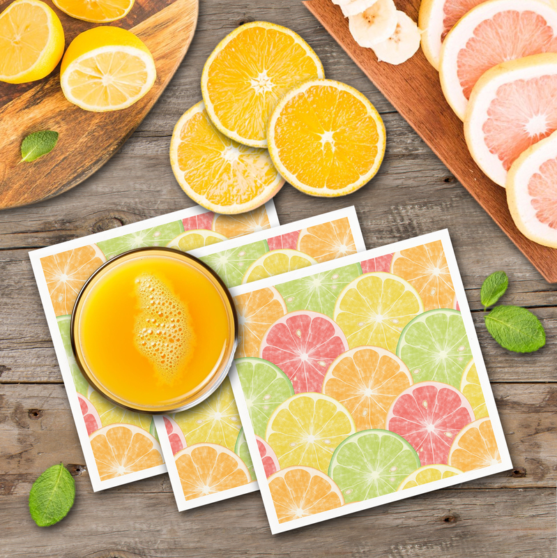 Citrus Fruit Slices Napkins