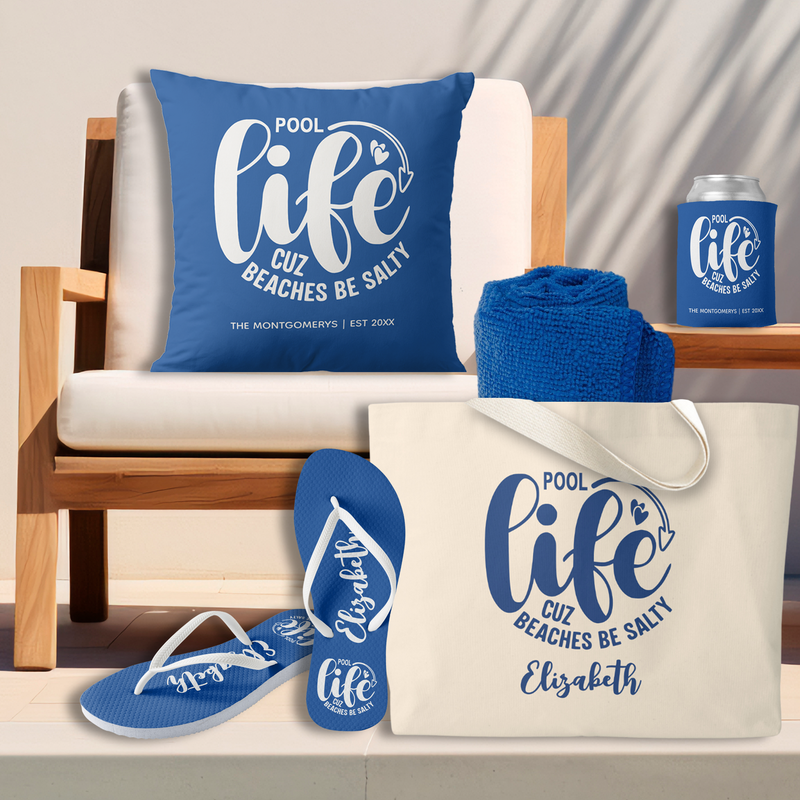 Personalized Blue Pool Collection